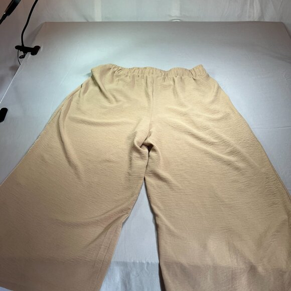 ZJCT wide leg woman's palazzo pants size 2x tan color - Picture 3 of 8